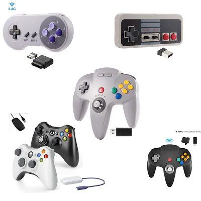 $32.99 • Buy Wireless USB SNES /NES/ N64 /Xbox 360 Controller Joystick For Windows PC MAC
