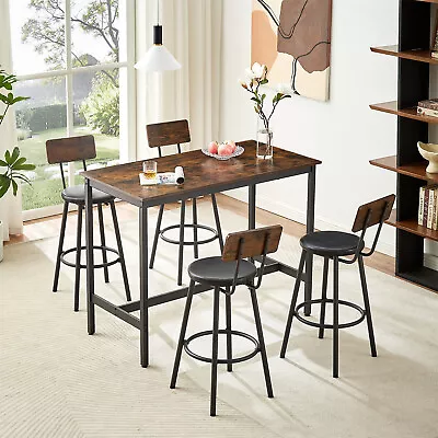 5 Piece Bar Table Set Counter Height Kitchen Dining Tables With 4 Bar Stools • $229.99