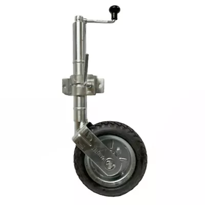 Manutec 10  Trailer Jockey Wheel Solid Rubber + 50mm Standard Clamp750kg • $165