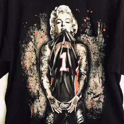 Marilyn Monroe Gangster T-shirt Men's XL Pro Tag Black With Graphic Unisex   • $30