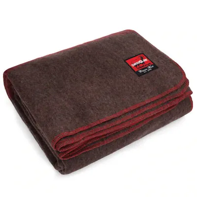 $69.99 • Buy Swiss Army Heavy Premuin Wool Blend Warm Military Camping Blanket New In Stock
