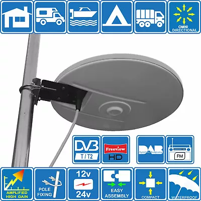 £41.14 • Buy HELIO MOBIL Digital Omni Directional TV FM DAB 33dB Aerial Motorhome Boat Truck