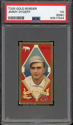 1911 T205 Gold Border Baseball Jimmy Dygert PSA 3 (MK) • $50