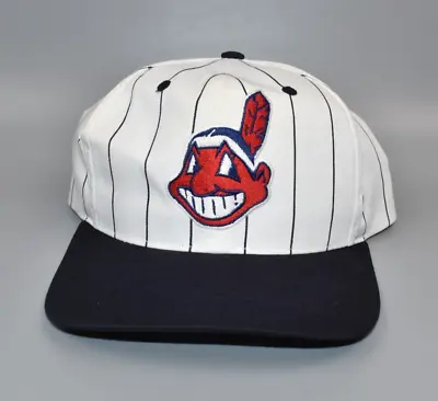 Cleveland Indians Vintage Twins Enterprise Pinstripe Snapback Cap Hat - NWT • $79.95