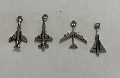USAF Airplane Charm Or Pendant LOT  Silver Tone Air Force Planes • $24.99