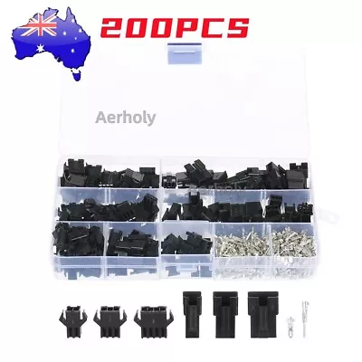 $9.11 • Buy 200pcs Dupont Wire Connectors JST-2.54mm 2/3/4/5 Pin Terminal Socket Jumper Kit