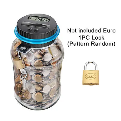 With LCD Display Money Large Capacity Easy To Use Digital Coin Bank Saving Jar • £12.76