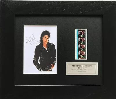 MICHAEL JACKSON Signed Repro THIS IS IT Original 35mm Filmcell Memorabilia + COA • £37.99