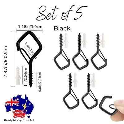 Screw-In Ceiling Hooks Stainless Steel Cup Hook Wall Mount Q Hanger Buckle Plant • $9.99