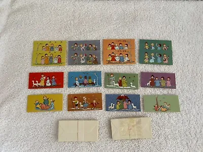 Lot Vintage Adorable Small Size Christmas Cards Envelopes Angels Children Italy • $7.24