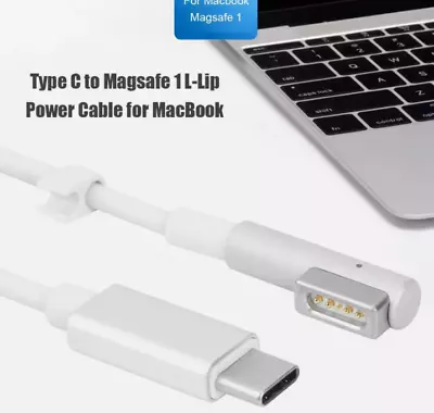 USB 3.1 Type-C To Magsafe1 L-Lip Power Cable Adapter Cord For Apple MacBook -UK • £8.99