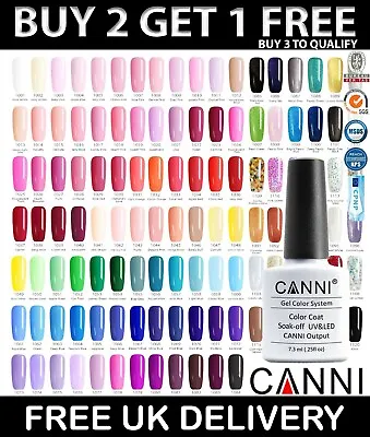 £3.95 • Buy CANNI Premium UV LED Soak Off Nail Gel Nail Polish Top Base Colour Coat Varnish