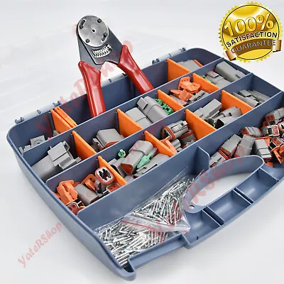 $128 • Buy Deutsch DT Connector Plug Kit 1300pc With Crimp Tool Automotive #DT-KIT3-TR AU