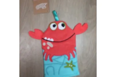 Boots Bath Wash Mitt Flannel Hand Puppet  Crab Face Cloth Shower NEW • £3