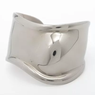 TIFFANY&Co. Elsa Peretti Bone Cuff Bangle Ruthenium Silver • $1036.93