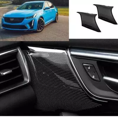 Inner Door Handle Speaker Cover Trim Black Steel Fit For Cadillac CT5 2020-2023 • $34.70