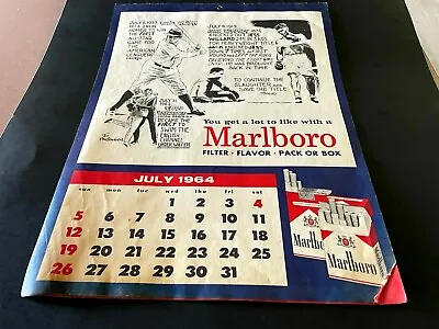 1964 Marlboro Sports Legends Calendar-- Babe Ruth- Joe DiMaggio-Walter Johnson++ • $130