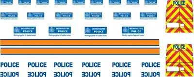 Code 3 Adhesive Vinyl Decal Suit 1/148 Oxford Diecast Transit - Met Police • £6