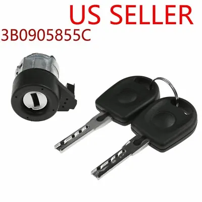 Ignition Lock Cylinder W/ 2 Keys For Volkswagen Beetle Golf Jetta Passat Rabbit • $17.75