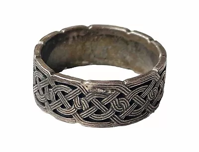 Vintage Men’s Peter Stone PSCL Sterling Silver Celtic Knot Band Ring Size 11 • $49.99