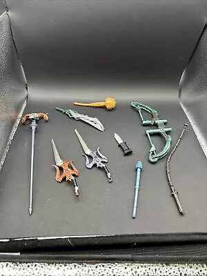 Masters Of The Universe MOTU Lot Weapons Vintage To 2000s- 9 Items Free Shipping • $54.99