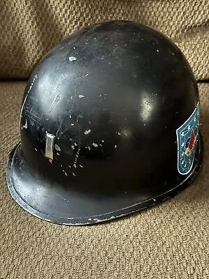 Vintage US Army 5th Infantry Vietnam Era Black Helmet And Liner Military Named • $229.99