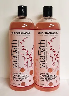 2 Bottles Vitabath Pink Champagne Foaming Bath W/ Acai Fruit Extract & Vitamins • $39.99