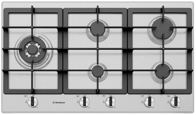 $845 • Buy Westinghouse WHG954SC 90cm 5 Burner Gas Cooktop