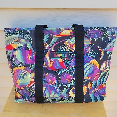 VTG Hawaii Tote Bag Rainbow Fish Design By Victor VIBRANT COLORS 20  X 14  READ • $19.99