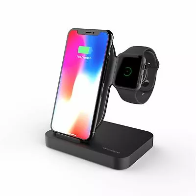 Techsmarter Wireless Charging Station Dock For IPhone Apple Watch + USB-A Port • $19.99