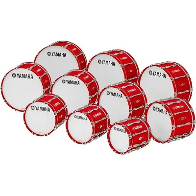 Yamaha 30 X 14  8300 Series Field-Corps Marching Bass Drum Red Forest • $788.95
