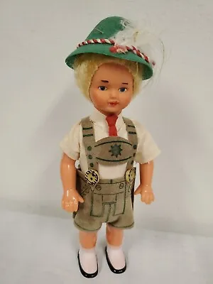 Vintage German Mechanical Wind-Up Doll 7  Costume Boy • $24.95