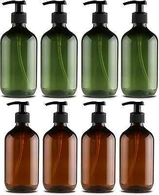 £7.59 • Buy 4x 300/500ml Reusable Hand Pump Dispenser Bottle Bathroom Shampoo Shower Gel