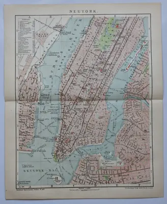£10.60 • Buy 1904 New York Street Plan Map Manhattan Brooklyn