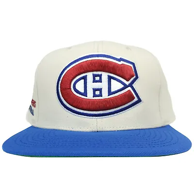 Mitchell & Ness Montreal Canadiens NHL Snapback Hat 3D Logo Cream Blue Cap NWT • $31.99