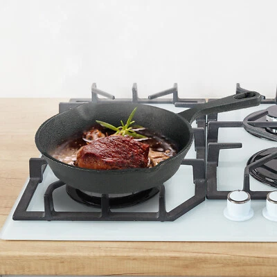 £9.99 • Buy Cast Iron Grill Pan 16cm Grilling Non Stick Frying Skillet Griddle BBQ Meat Fish