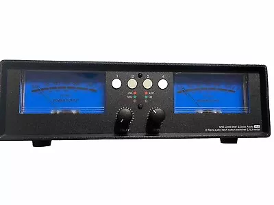 Douk Audio VU2 Dual Analog VU Meter Display 4-way RCA Audio Selector Splitter  • $170