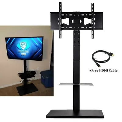 Swivel Floor TV Stand Height Adjustable For 55 32-65  Inch TCL Hisense Panasonic • $119.96