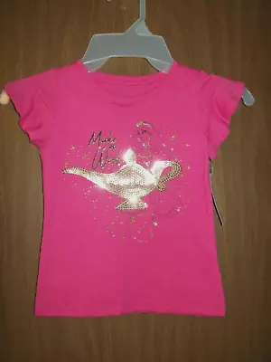 New Girl's Disney Princess Jasmine Make A Wish Magic Lamp Sparkle T-Shirt 2T • $8.95