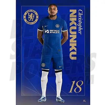 Chelsea FC Nkunku 23/24 Headshot Poster OFFICIALLY LICENSED PRODUCT A4 A3 • £6