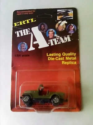 Vintage Ertl The A-Team Army Jeep 1/64 Diecast Sealed On Card • $39