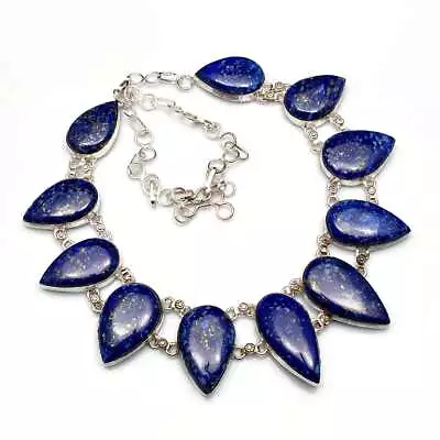 Lapis Lazuli Handmade Big Necklace Jewelry 108 Gms LV-1125 • $21.99