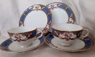 Allertons Pretty Rose Pattern 6681 - 2 X Cup Saucer & Tea Plate Trio • £4.99