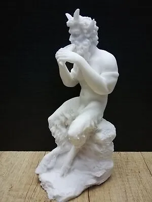 Pan Statue Marble Greek Mythology God Nude Handmade Sculpture • £90.13