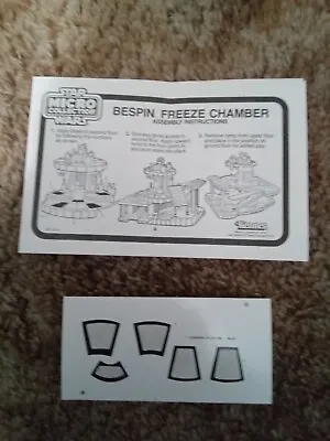 Vintage Star Wars 1982 Micro Collection Bespin Freeze Chamber Instructions Lot!! • $39.99