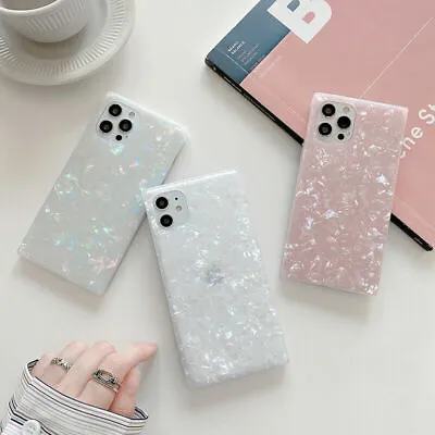 $13.29 • Buy Granite Marble Phone Case Square Cover For IPhone 7 8 XR XS 11 12 13 14 Pro MAX
