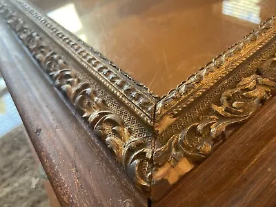 Vintage 30” Wood Beveled Gilt Gesso Gold Frame Rectangular Gold Ornate No Glass • $99