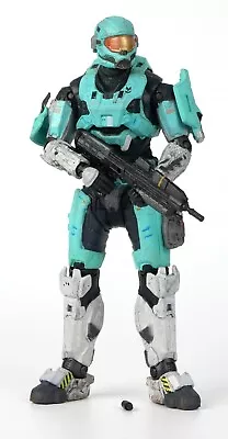 Halo Reach Custom Cyan Spartan Hazop W/ Weapon | Mcfarlane Toys Figure • £19.99