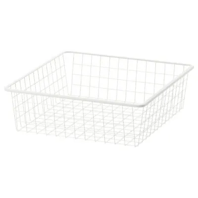 IKEA JONAXEL Wire Basket 50x51x15 Cm White • £16.92