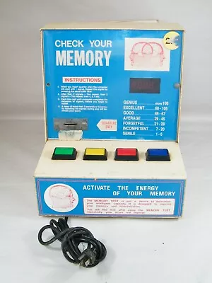Check Your Memory Coin Operated Counter Top Arcade Simon Says • $276.50